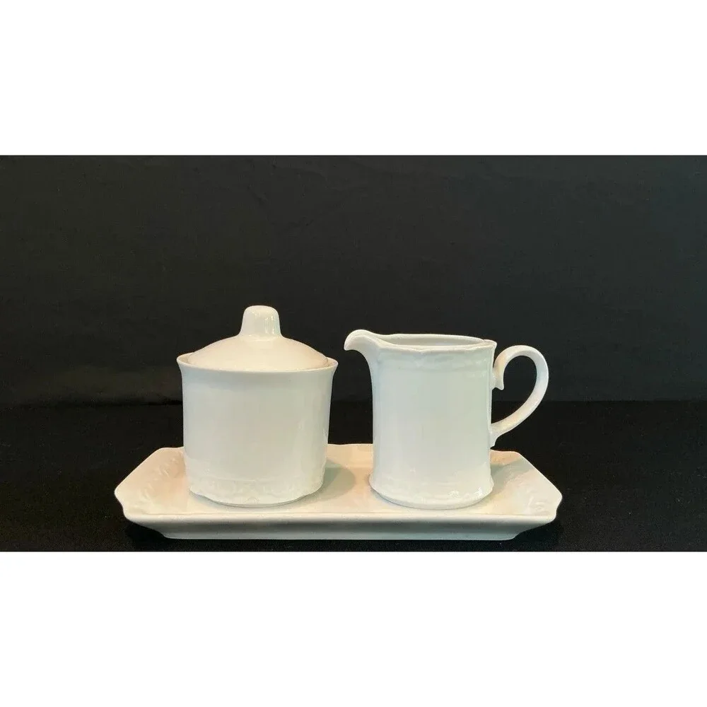 VTG Mitterteich Bavaria Sugar and Creamer Set w/Tray Cream Serverware High Tea